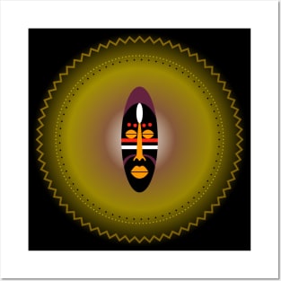 African Mystical Mask. Tribal, Native. Posters and Art